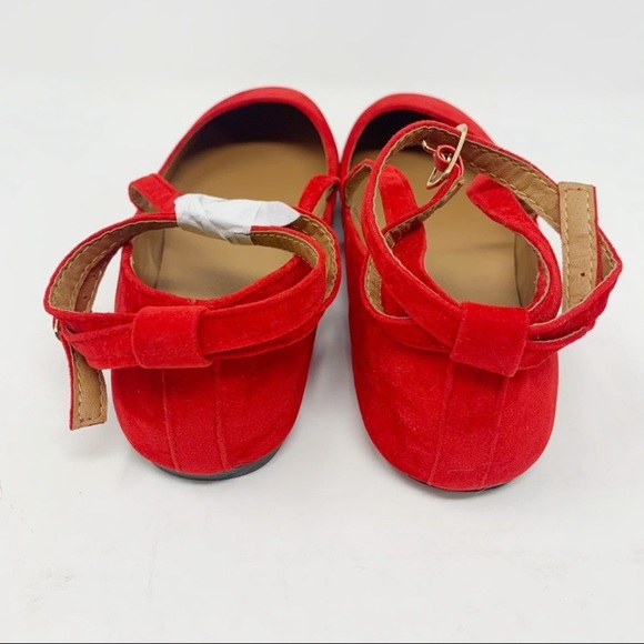 NWOT! Ollio Women’s Faux Suede Cross-Strap Flat - Picture 4 of 10